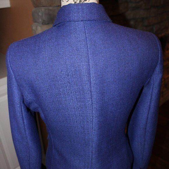 Blue Weave Pattern Blazer - Picture 7 of 12
